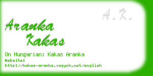 aranka kakas business card